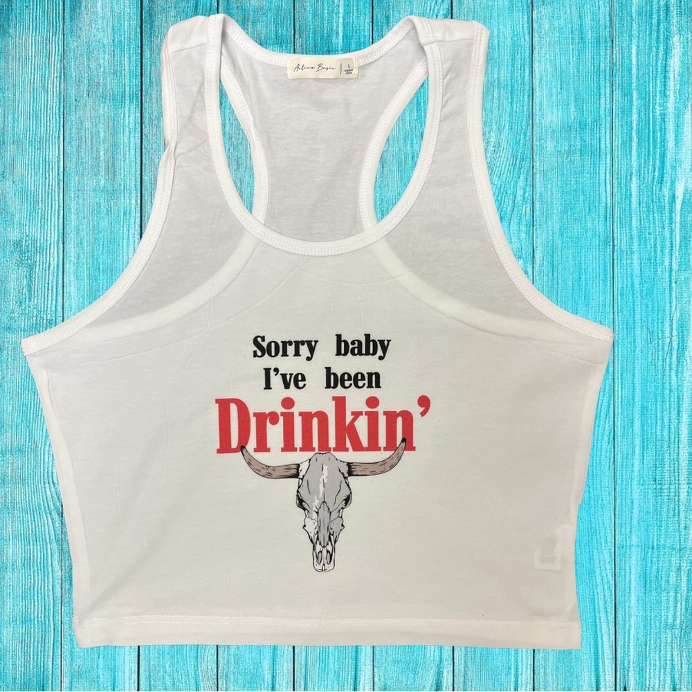 Sorry baby I’ve been drinking  tank  S-L available brand new.